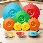 Multi-Size Reusable Silicone Food Lid Set