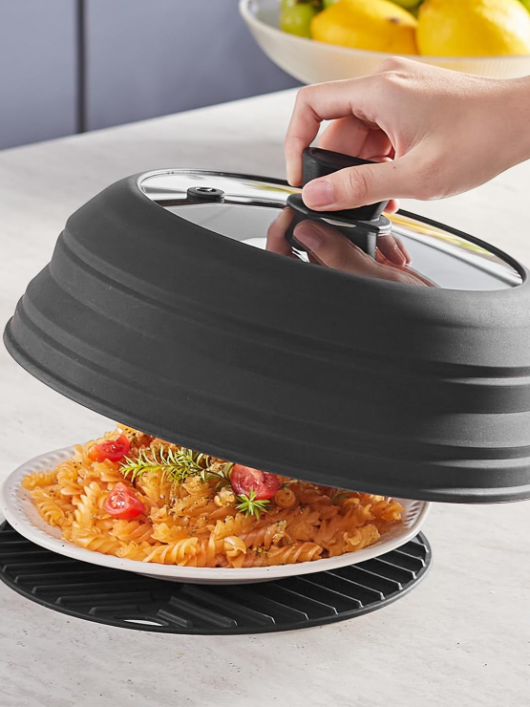 Collapsible Microwave Splatter Cover Lid